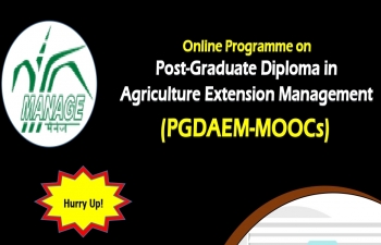 Post Graduate Diploma in Agricultural Extension Management (PGDAEM-MOOCs) 